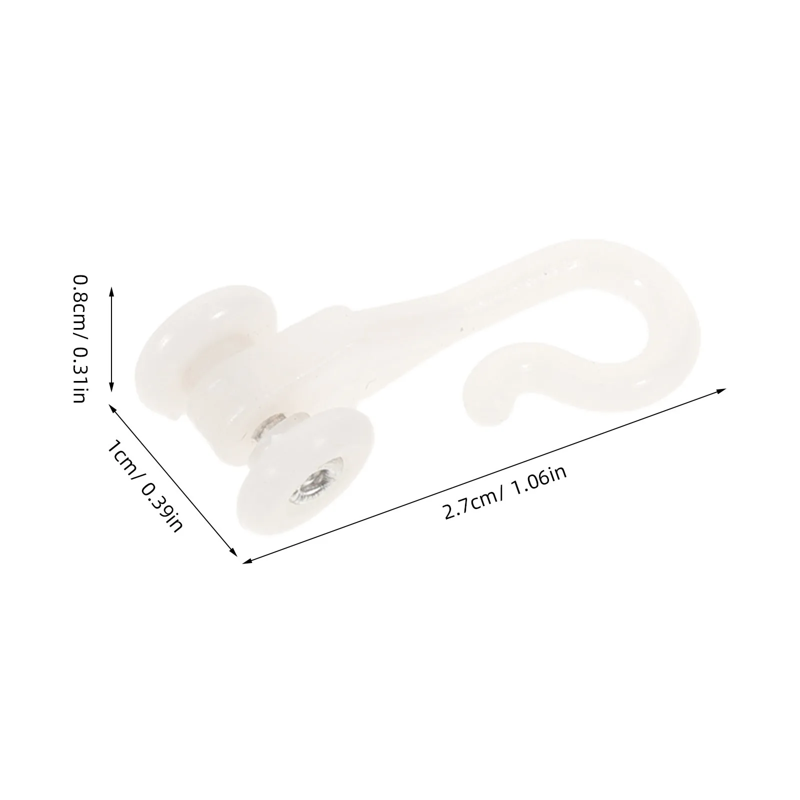 10Pcs Mosquito Net Hooks U-Shaped Track Gliders for Bed Canopy Hanging Rail System Smooth Sliding Ceiling Curtain Roller