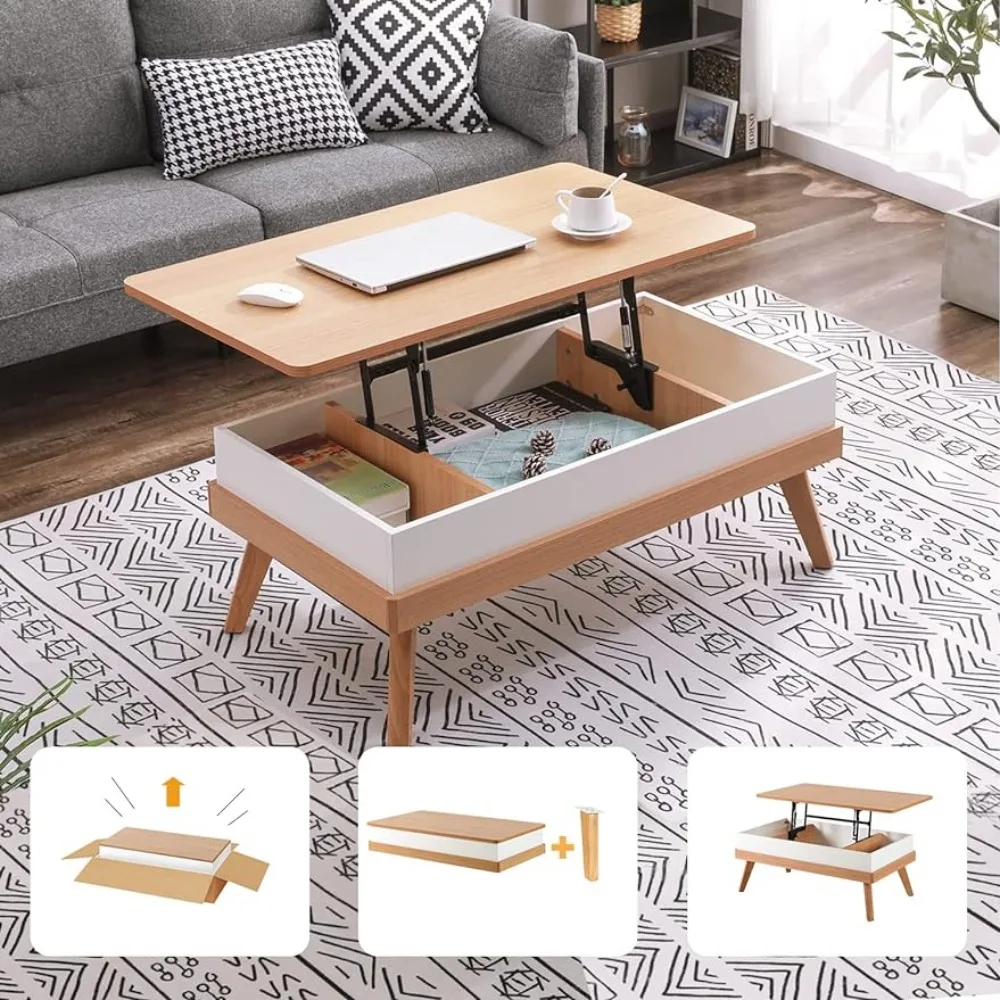 

Easy-to-Assembly Circular Coffee Tables for Living Room Dining Table for Living Room Reception/Home Office Oak Freight Free Side