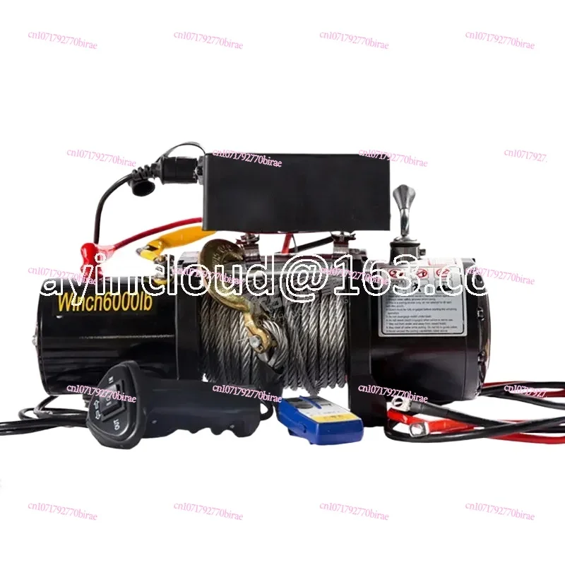 

Automotive electric winch 24v 2000/3000/3500/4000 pounds, vehicle-mounted small crane motor off-road vehicle self-rescue