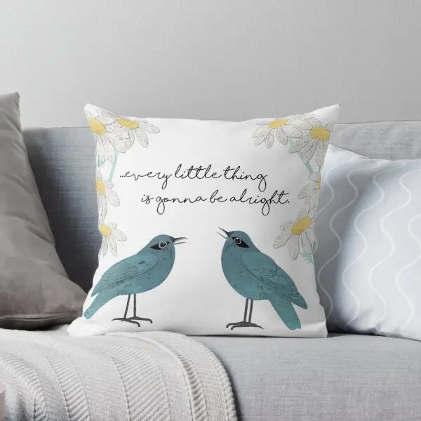 

Three Little Birds Part 2 Printing Throw Pillow Cover Sofa Waist Case Decorative Soft Bedroom Pillows not include One Side