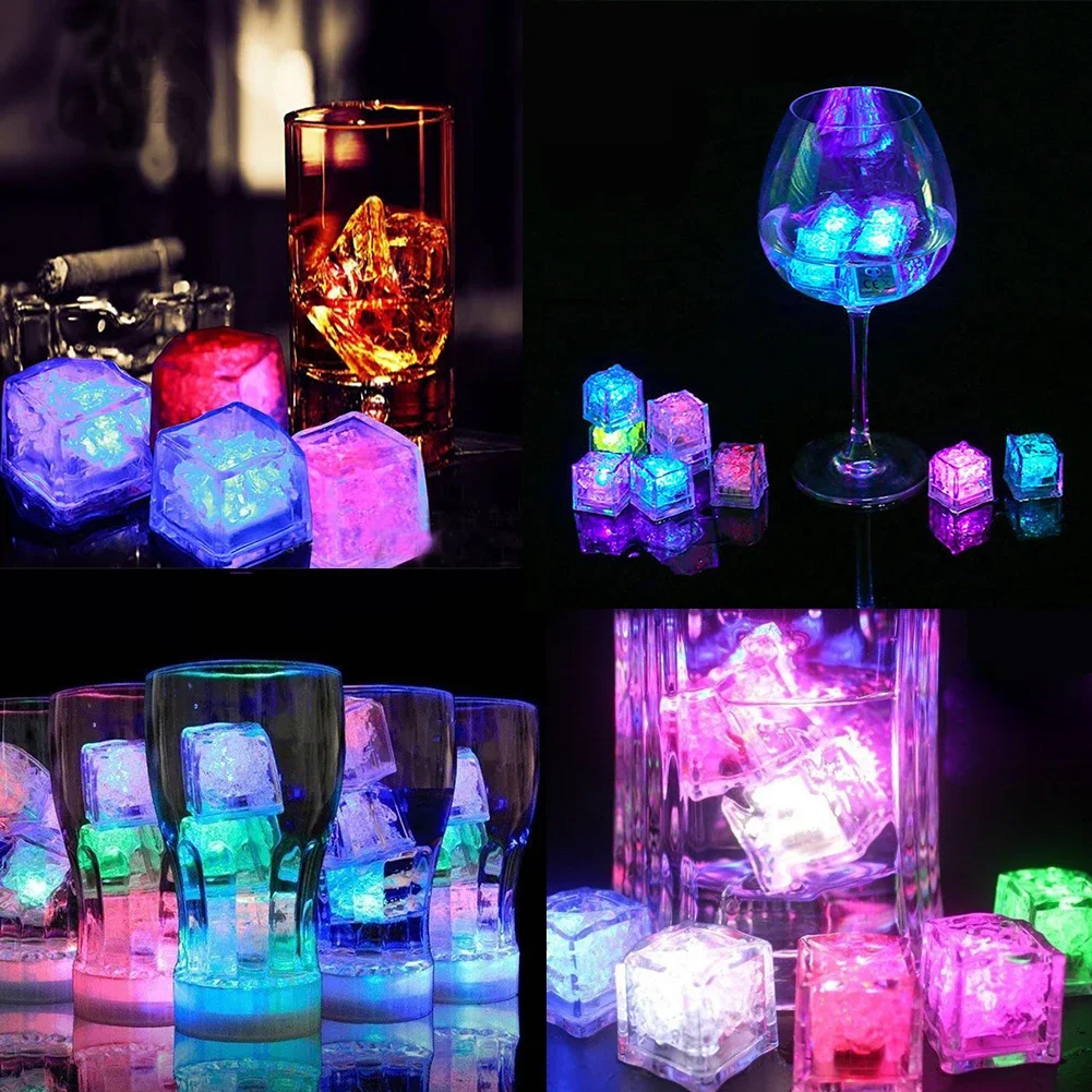 LED Light Ice Cubes Luminous Night Lamp Party Bar Wedding Cup Decoration Night Lamp Party Bar Wedding Cup Decoration Cup