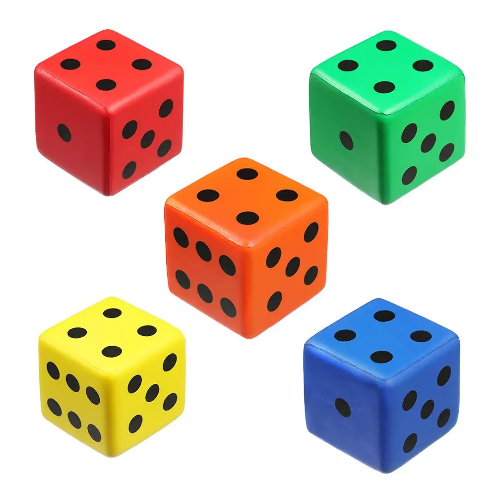 NEW 8cm Table Games Accessory PU Sponge Dice Early Education Enlightenment Toy Dices