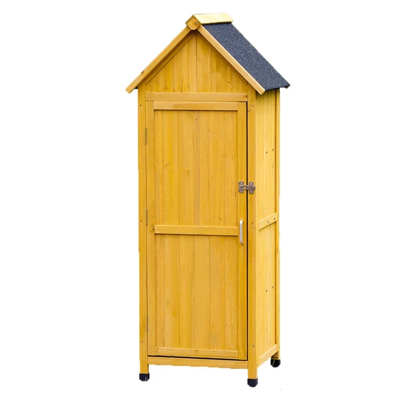 

Outdoor lockers Solid wood anti-corrosion sunscreen waterproof storage cabinets Garden courtyard Tool room Sundries cabinet