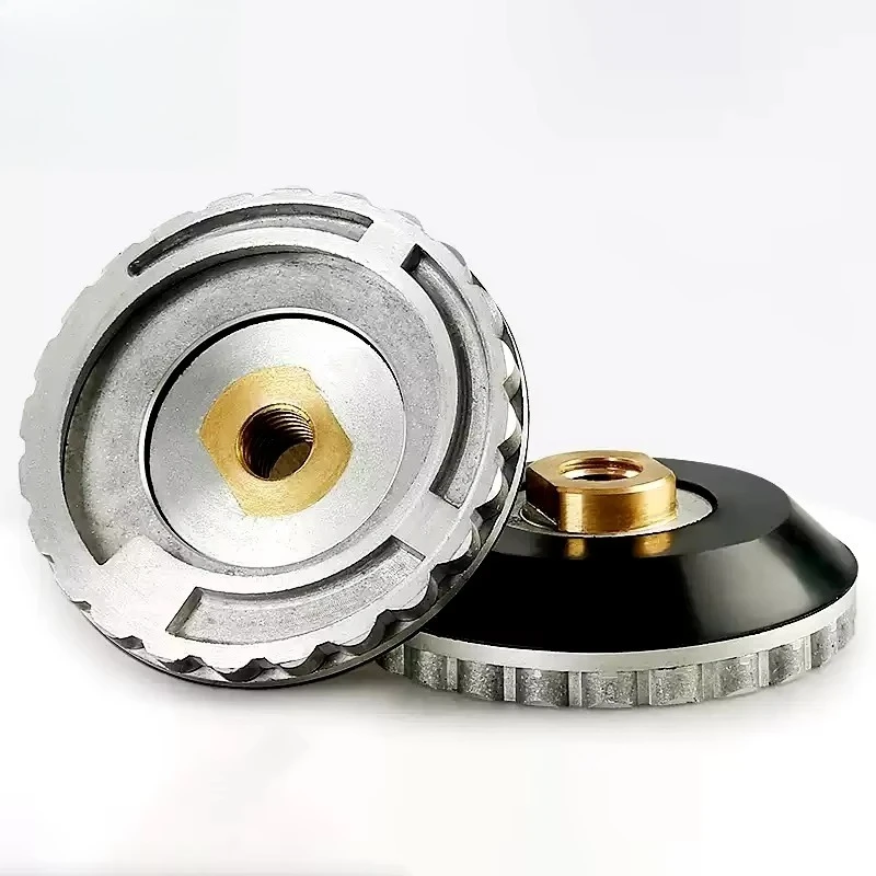 100mm Aluminum Rubber Worm Gear Lock Connector 4 Inch Edge Wheel Abrasive Backing Bracket Polishing Pad Customized