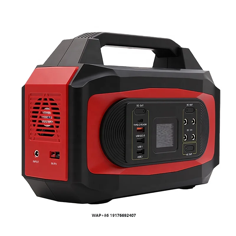 

500 Watt Emergency Solar Generator With Light Rechargeable Camping Battery 110V 220V Outdoor 500W Portable Power Station