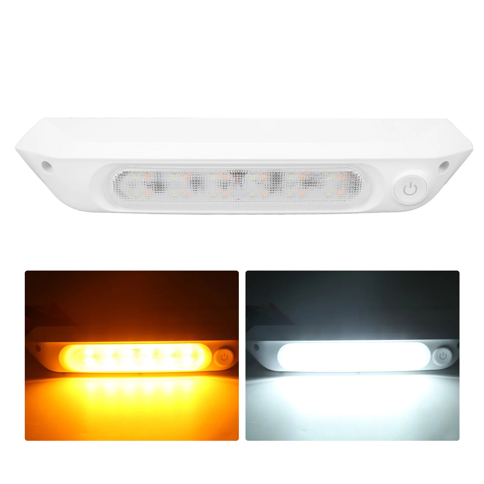 LED المظلة ضوء ثنائي اللون LED المظلة ضوء RV الشرفة ضوء 8 واط مقاوم للماء فائدة قطاع ضوء لليخوت RV مصباح ليد بار
