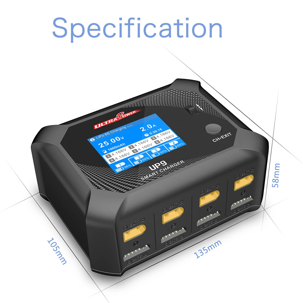 Smart Blance Charger Discharger For UP9 Battery With Dual Mode AC DC Four-channel Fast Charging