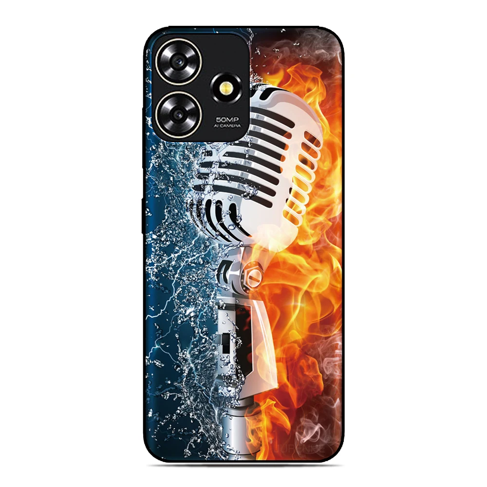 Chama musical capa traseira para xiaomi redmi note 14 13 12 11 pro plus 11t 15 15c 5g 13c 10c 12c 4g 10a a5 k60 caso de telefone macio