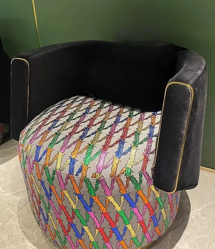 Modern Luxury Accent Sofa Chair Furniture Living Room Italian Luxury Fabric Sofa Single Sofa
