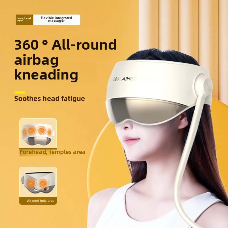 Cross-Border Electric Sleep Cap Head-Mounted Temple Eye Hot Compress Massager Relaxation Aid