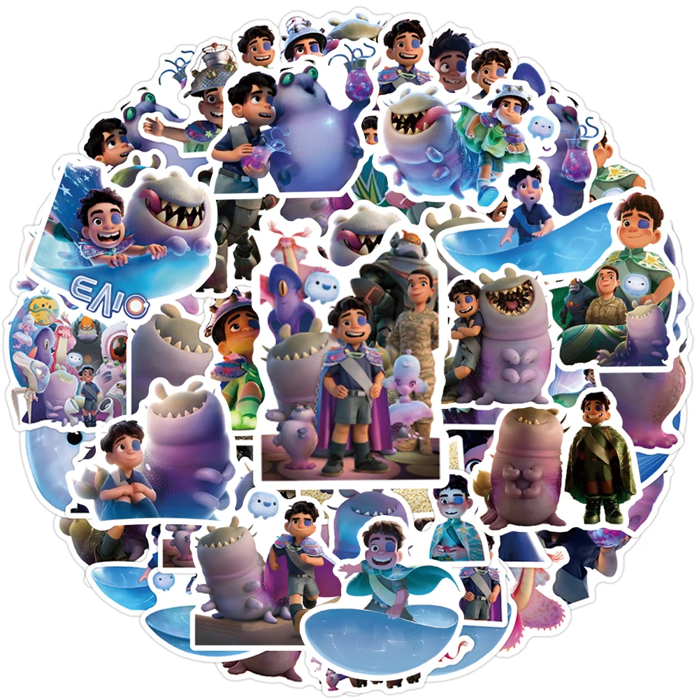 

10/30/50pcs Cute Disney Anime Elio Stickers Funny Movie Decal Toy DIY Notebook Phone Motorcycle Car Cartoon PVC Sticker for Gift