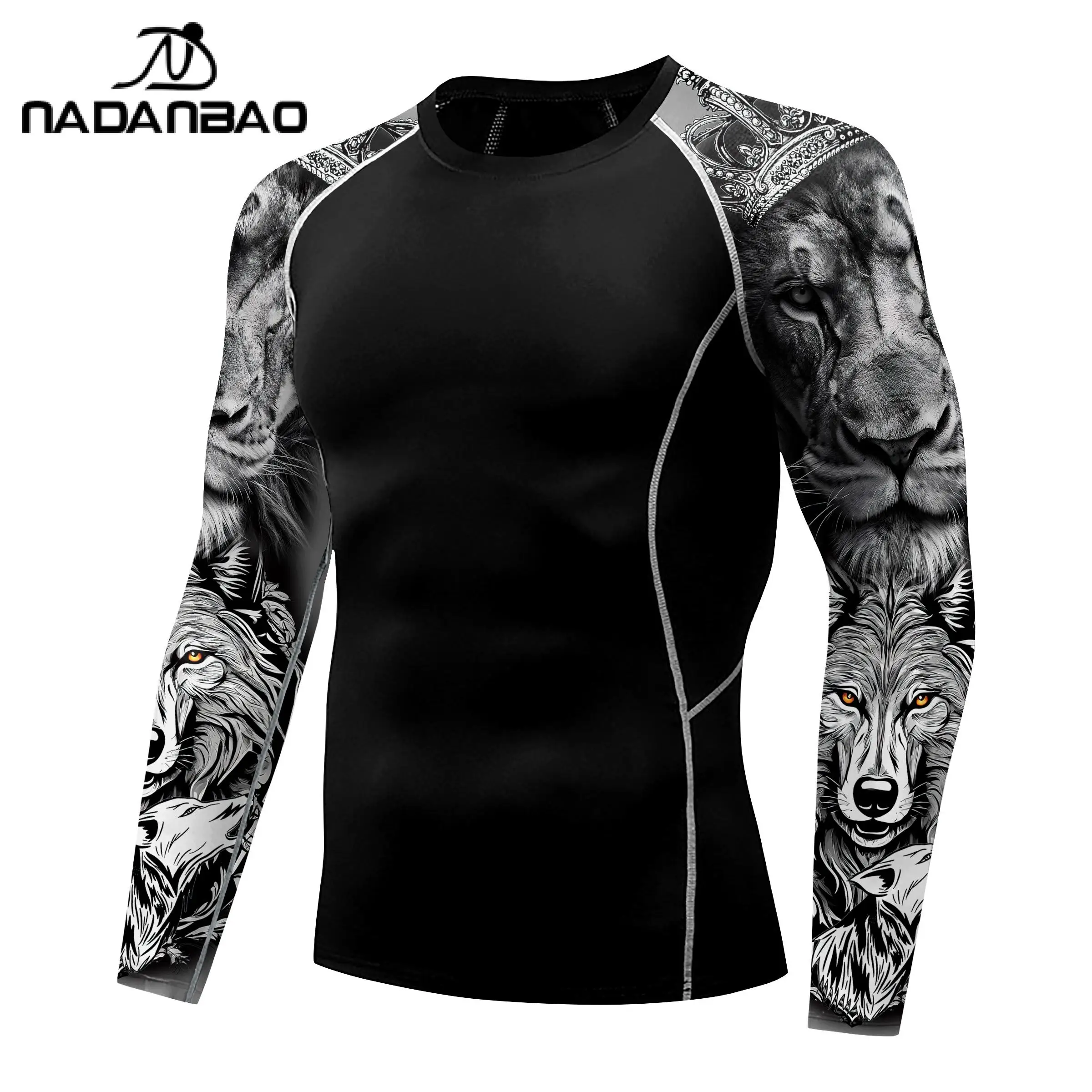 Nadanbao abbigliamento da surf costume da bagno per uomo Sport acquatici maglietta a maniche lunghe Snorkeling Fitness body costumi da bagno Beach Gym Top