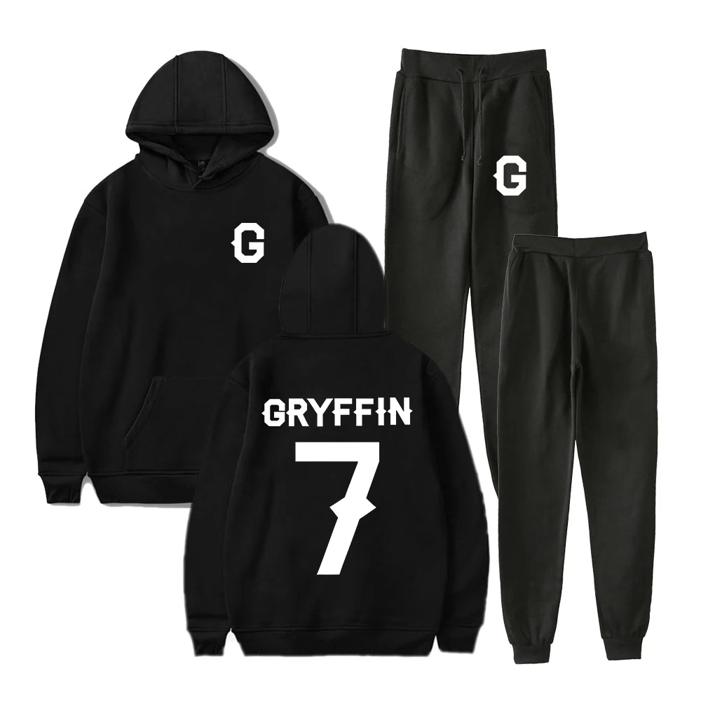 

Gryffin Music Festival Merch Hoodie Jogger Pants Two Piece Set Sweatshirts+Sweatpants Women Men Outfit Sets