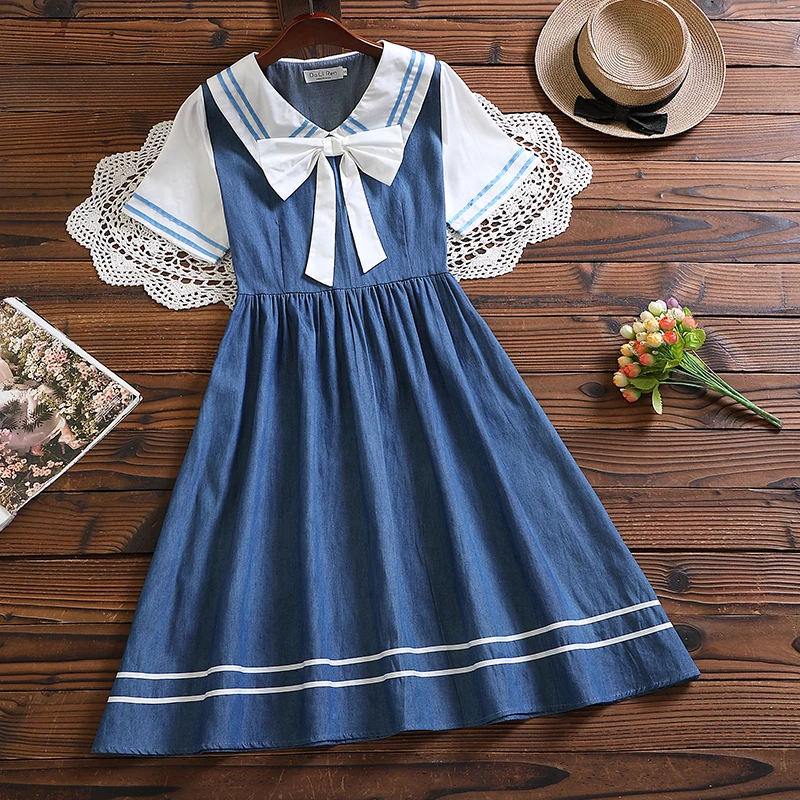 Mori Mädchen verkauft Vestidos neue Sommer mode Kurzarm Frauen Kawaii Kleid