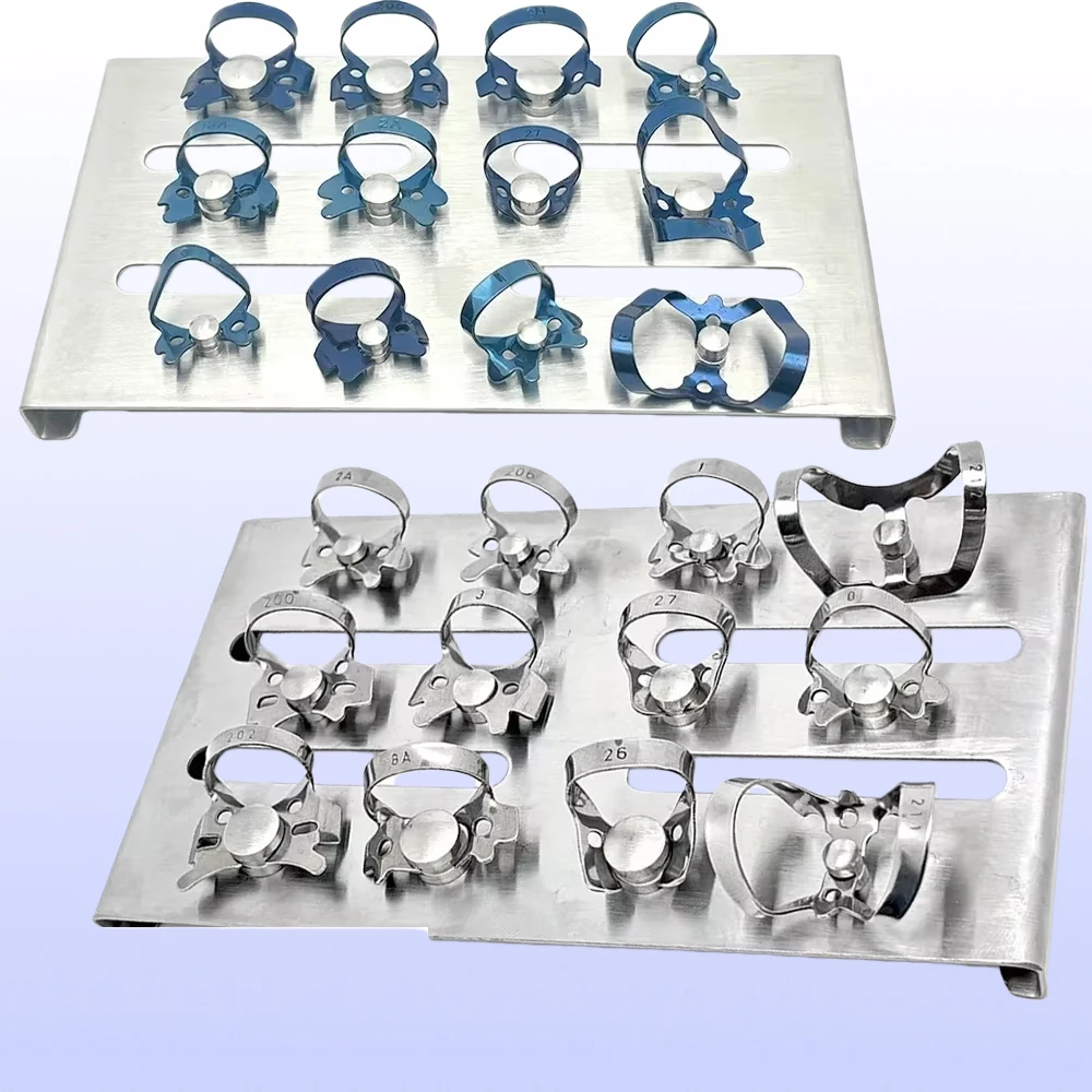

12Pcs/set Dental Rubber Dam Holder Dentist Rubber Dam Clamp Clip Ring Dentist Instrument Oral Care Tool