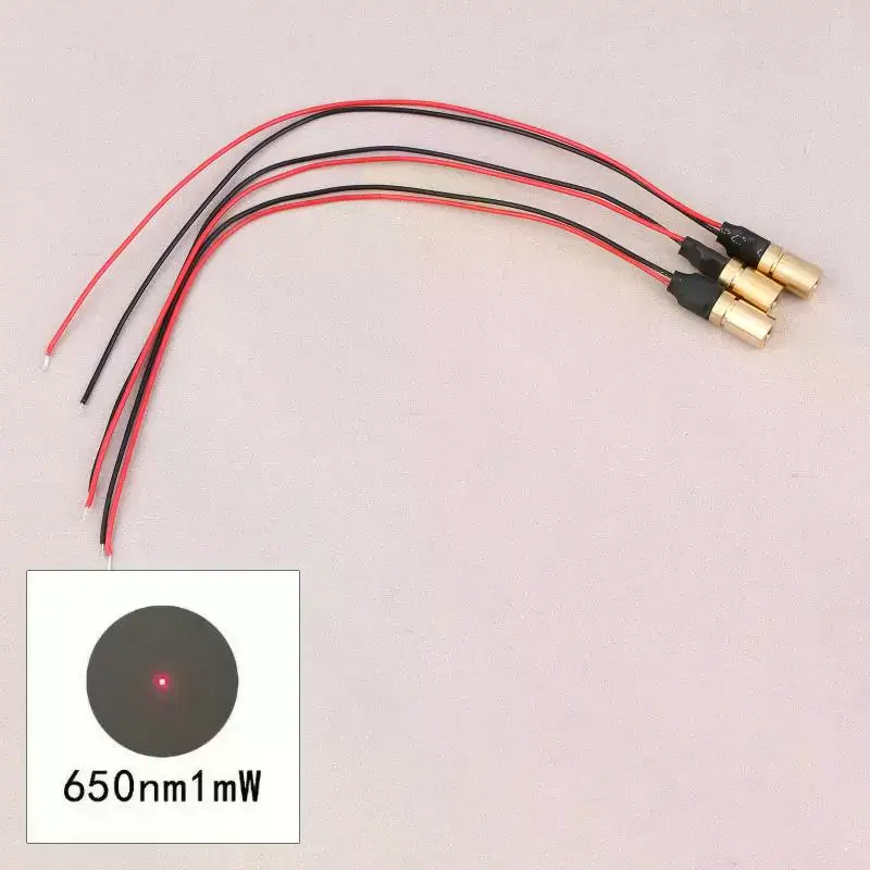 1/3Pcs Low Power 1MW/5MW Red Laser Module 650nm Diameter 4mm Adjustable Focal Length Red Laser Head Point Locator