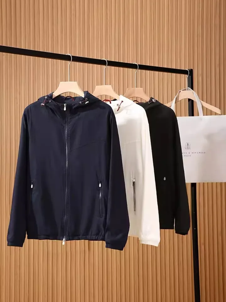 

Легкая льняная куртка с капюшоном для мужчин, весна-лето, дышащая повседневная итальянская куртка Sle Faion Urban Stand Fit