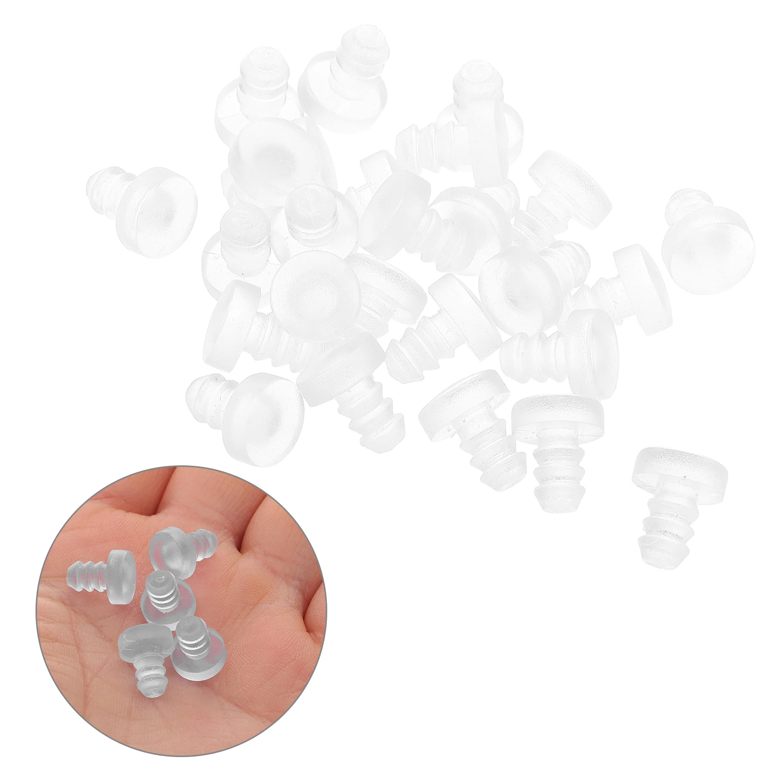 

50 Pcs Furniture Anti-collision Rubber Bumpers 5MM Hole Clear Cushions Cabinet Doors Glass Table Top Wear-resistant Spacers