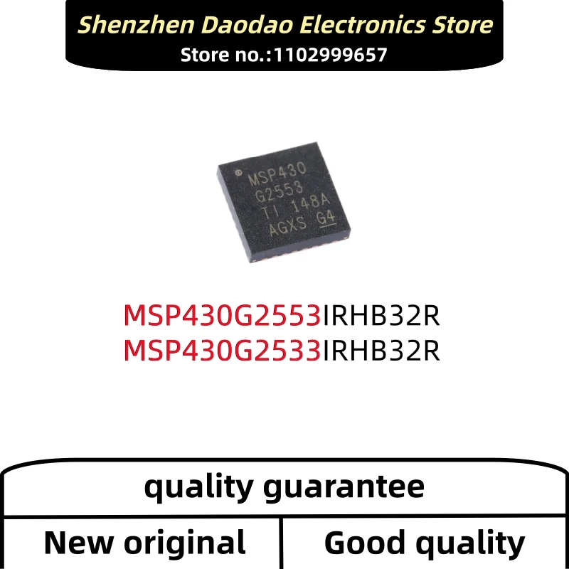 10Pcs MSP430G2553IRHB32R MSP430G2553 MSP430G2533IRHB32R MSP430G2533 MSP430 G2553 G2533 QFN32 chip IC new original