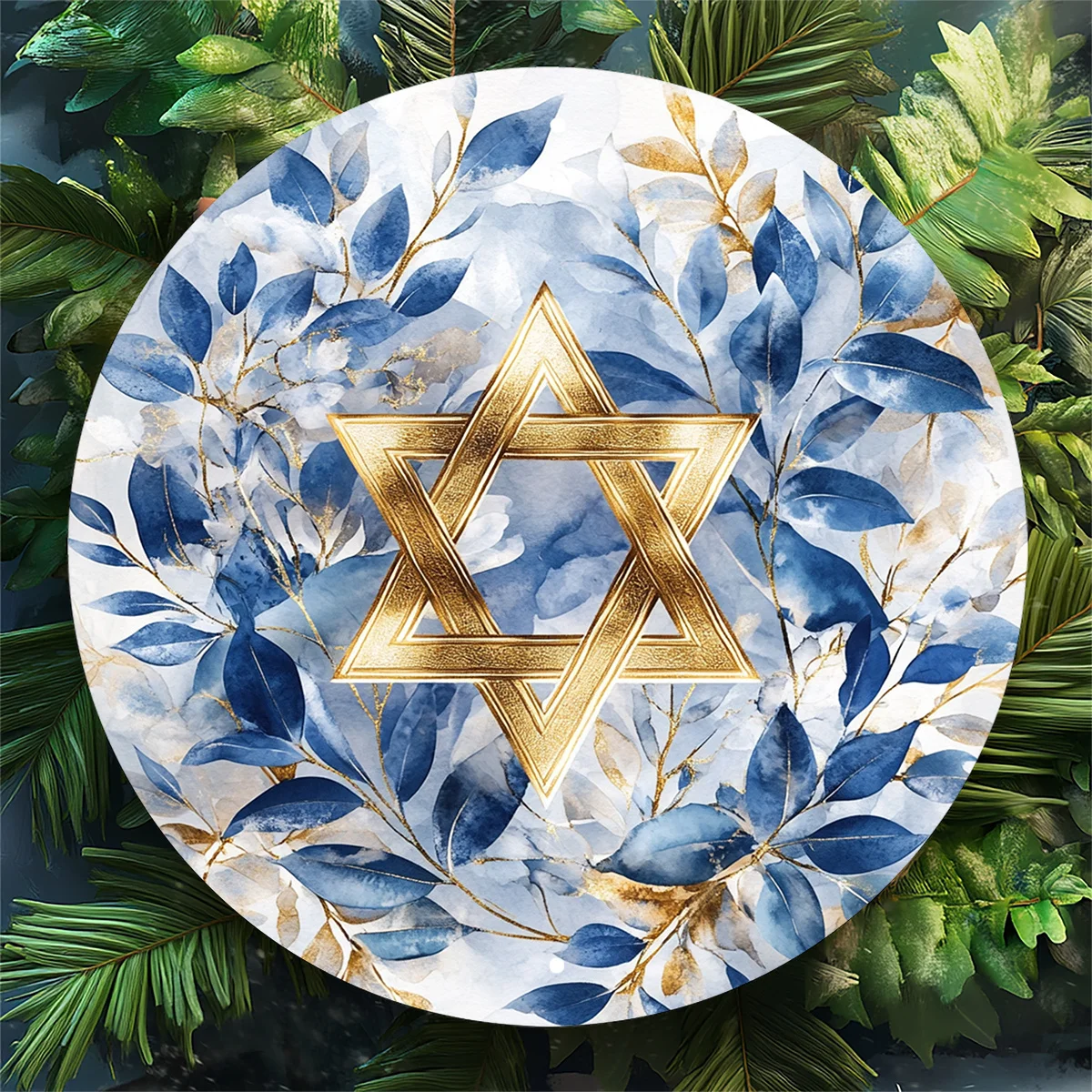 CIFBUY Retro Jewish Star of David Metal Wall Art Weatherproof Durable Alloy Decor for Living Room Bedroom Office