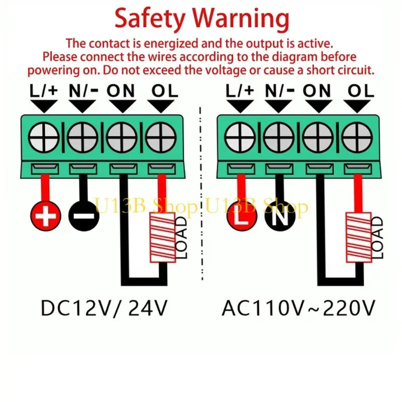 U13B LED Digital Time Delay Module 0-999s/min/hour Open Timer Control Module
