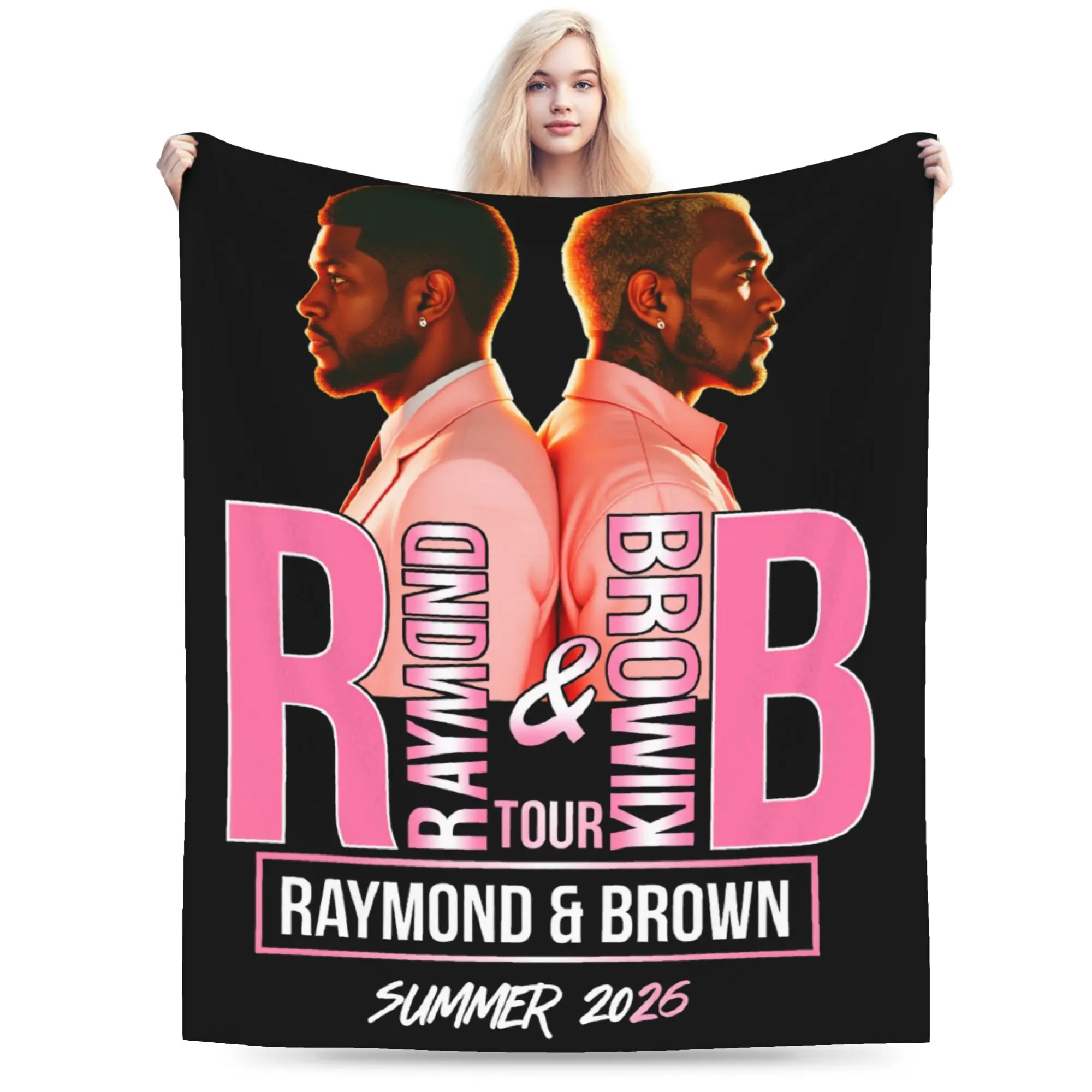 Chris Brown And Usher The Rb Tour Blanket  Raymond And Brown Soft Plush Throw Blanket For Girls Boys Bed Flannel Bedspread Bed