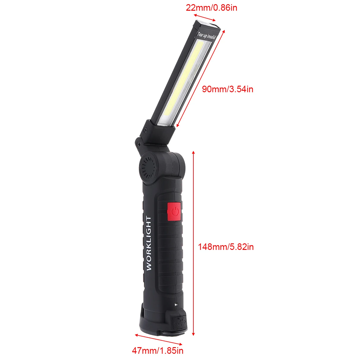 Imagem -02 - Portable Mode Cob Led Lanterna Tocha Recarregável Usb Luz de Trabalho Lanterna Magnética Cob Lâmpada de Gancho Pendurado para Acampar W52