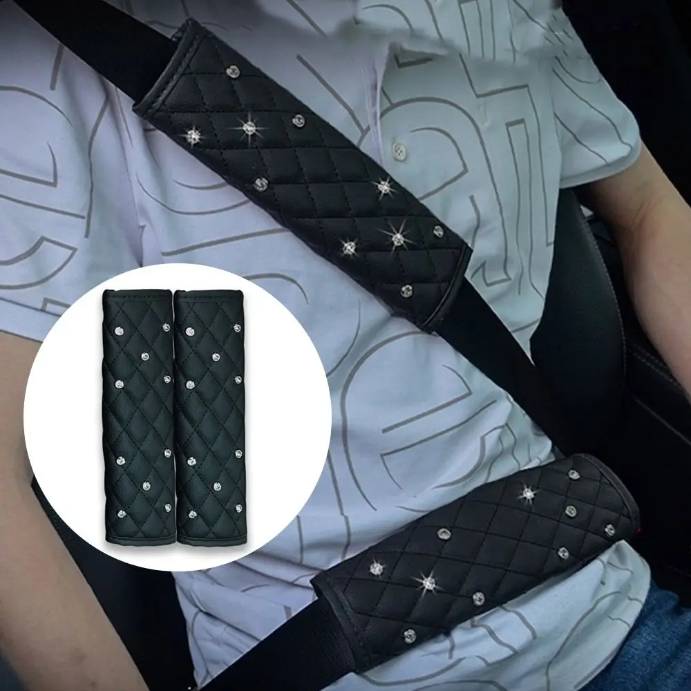 

Universal Adjustable Car Seat Belt Cover Diamond Shoulder Protector Shoulder Guard Shiny Car Safety Belt Shoulder Pad Adults