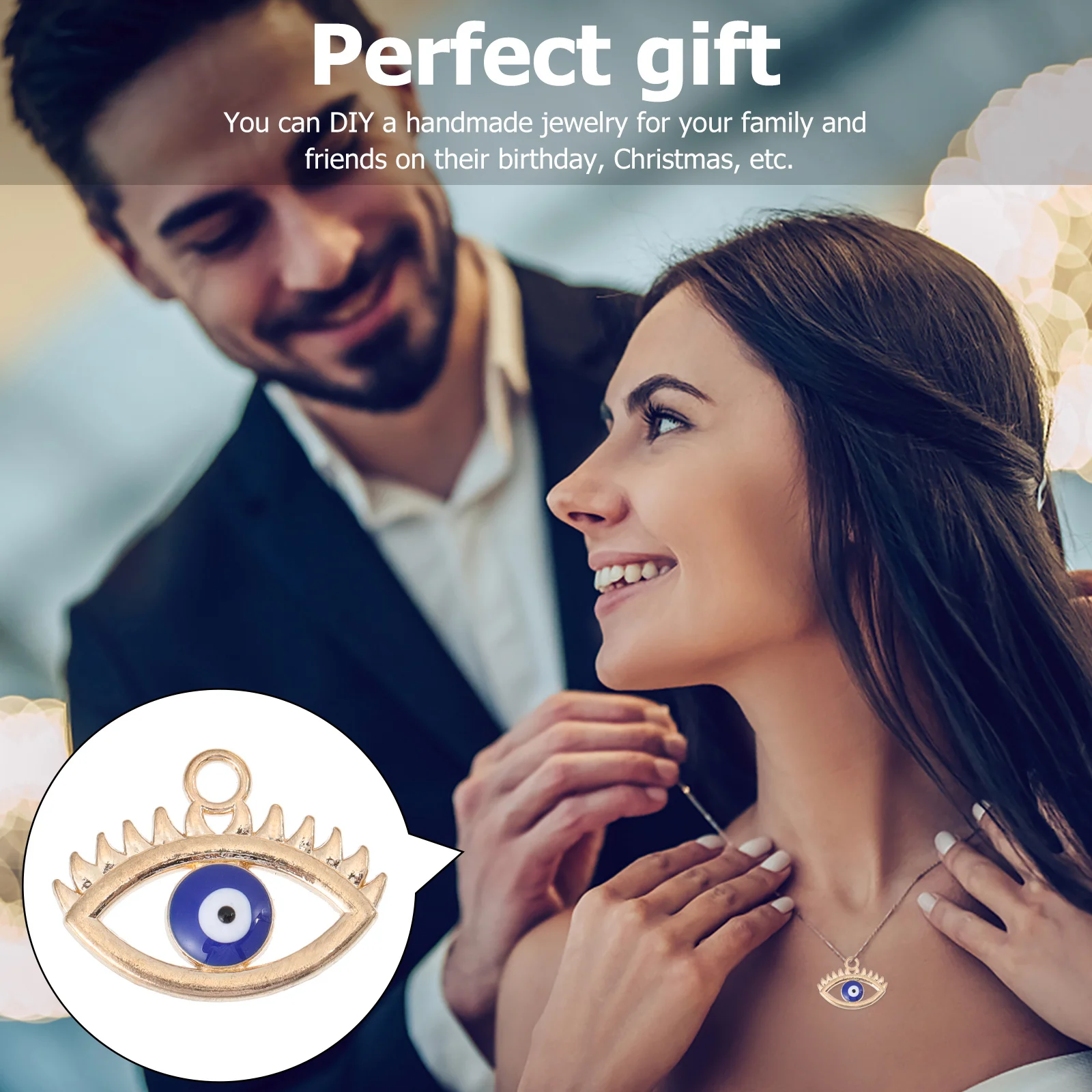 

10Pcs Devil Eye Alloy Evil Eye Charms DIY Jewelry Making Supplies Personalized Bracelet Necklace Pendants Accessories