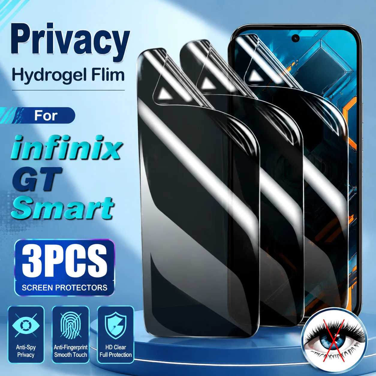 3 Pieces Ultra Thin Hydrogel Films infinix GT 50 30 20 10 Pro Smart 6 8 10 7 Plus  20 10 9 8 7 6 HD 9H Hardness Protectivel Film