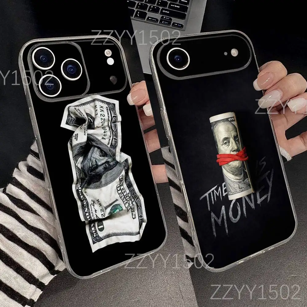 

Moneys 100 D-Dollars Phone Case For iPhone 17,16,15,14,13,12,11 Pro,Max,Plus,X,XS,XR,SE4,E Mini Transparent Soft