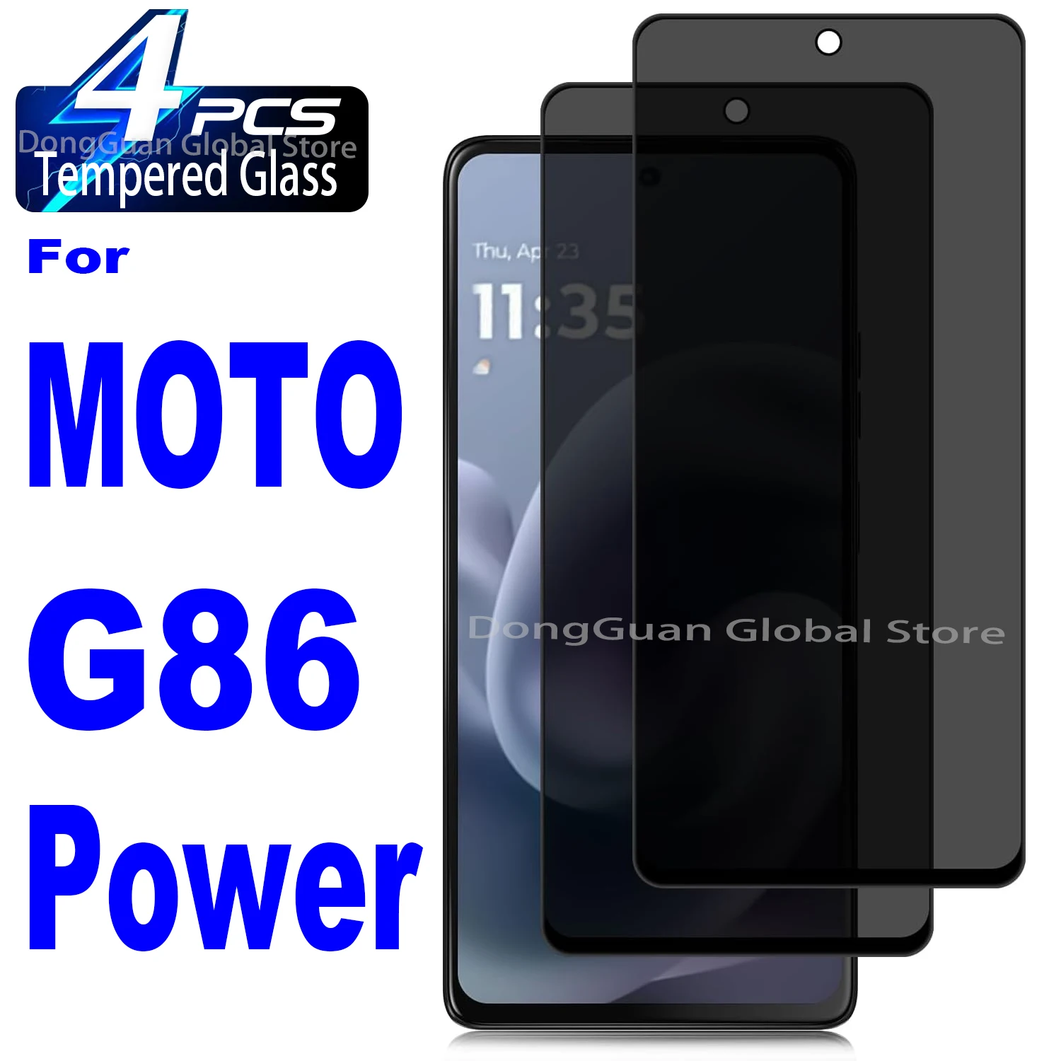 

For Motorola Moto G86 Power Anti Spy Tempered Glass Protector Privacy Screen Glass Film
