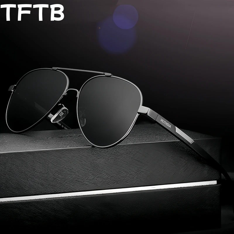 

TFTB Men's and Women's Fashion Pilot Polarized Sunglasses UV400 Photochromic Driving Optical Prescription Aluminum Glasses 6699