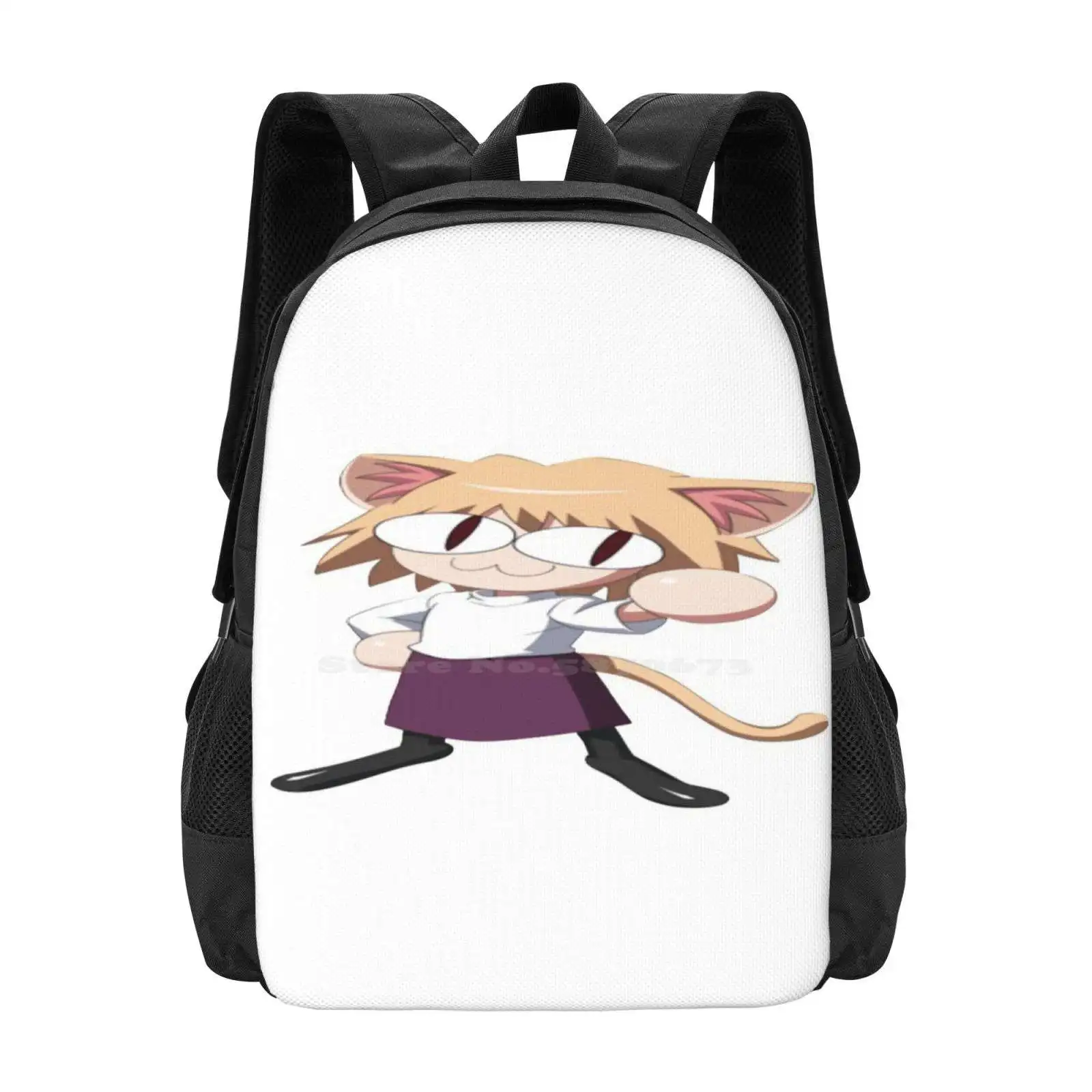 Neco Arc Backpacks For School Teenagers Girls Travel Bags Fate Zero Meme Neco Arc Neko Arc Necko Arc Cat Girl Funny Anime Wide