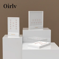 Oirlv Ring Display Stand Rings White Display Ring Stand Stands for Rings Showcase Stand Black Ring Displays Rings Holder Holders