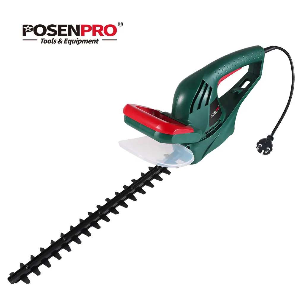 Cortasetos Eléctrico POSENPRO de 500W con Cuchilla de 425mm, Espaciado de Dientes de 16mm, Herramientas de Jardinería para el Hogar