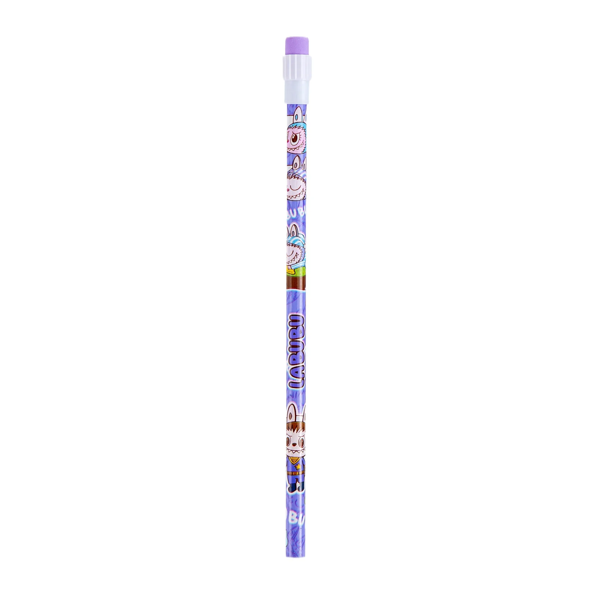 12 Pcs Cartoon HB Pencil Constant Core Cute School Student Round Rod with Colored Eraser Children's Wooden Lead Pencils image 5
