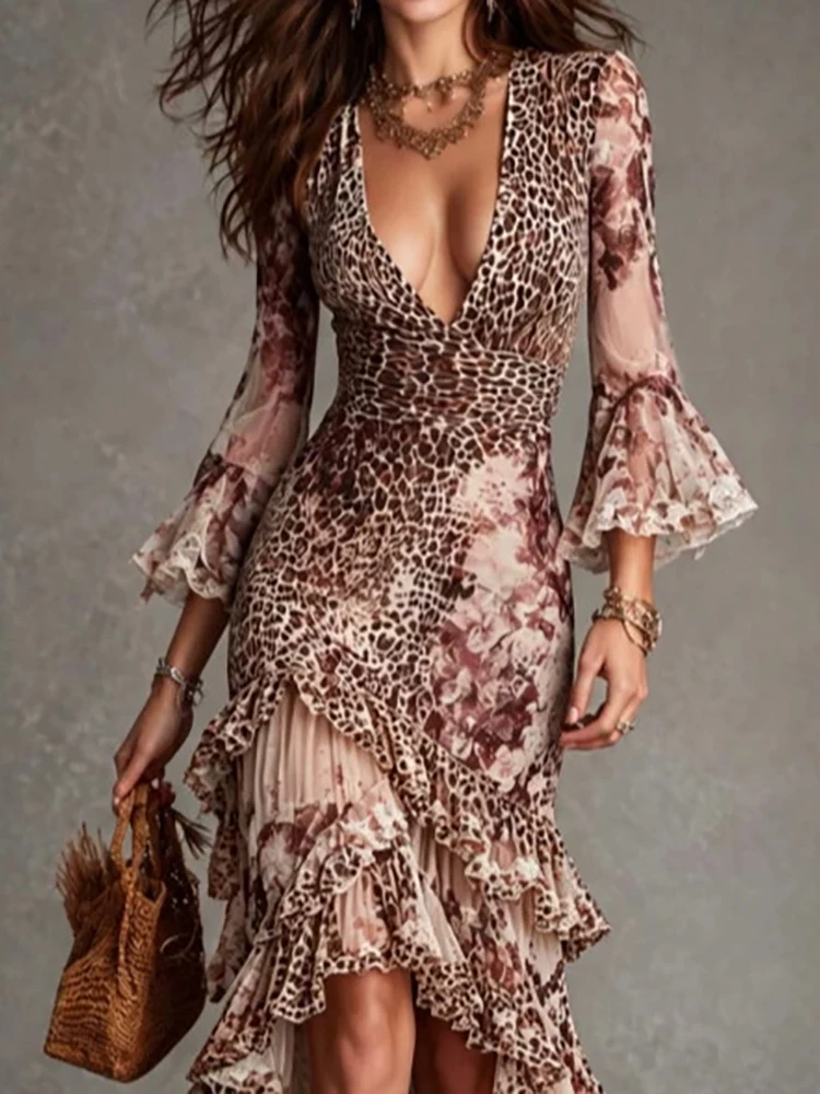 Elegantes Ärmelloses Damen-Maxikleid mit Print und Patchwork für den Sommer, Halbhoher Kragen, Modisches Partykleid, Neues Ärmelloses Damenkleid