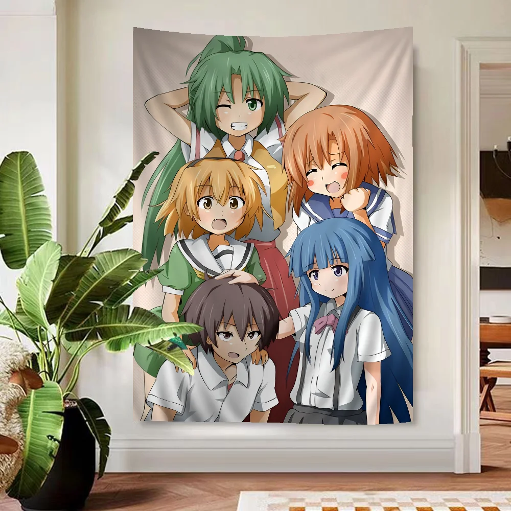 Higurashi When They Cry Chart Tapestry Art Science Fiction Room Home Decor Cheap Hippie Wall Hanging