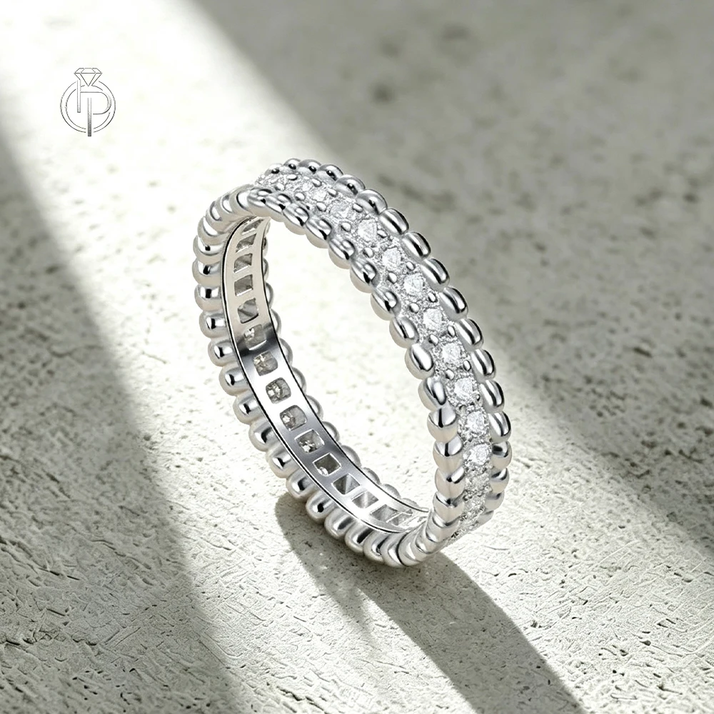 HORRIPAL D VVS1 Moissanite Ring for Women Man S925 Sterling Silver GRA Certified Hot Sale Party Band Fashion Eternity Jewelry
