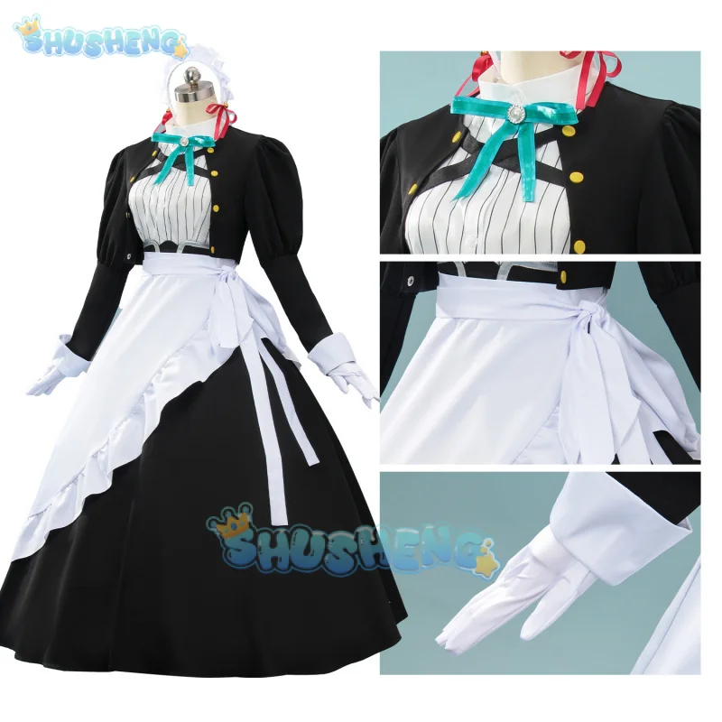 Anime Vous êtes comme la Terre. Miss Placage ArySnow Cosplay Costume pour Halloween, Sweet Maid, Lolita Mignonne, Robe Complète, Ensemble Fille de Neige, Noël