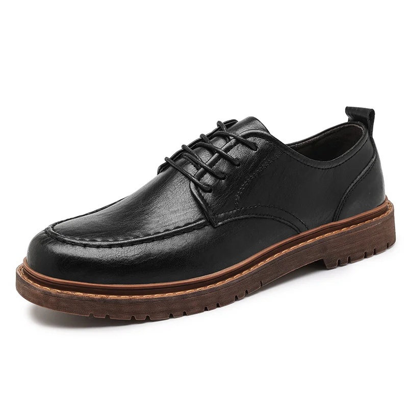 ChimBrand-Chaussures basses en cuir véritable pour hommes, résistantes à l'usure, chaussures décontractées d'extérieur, chaussures d'affaires de bureau