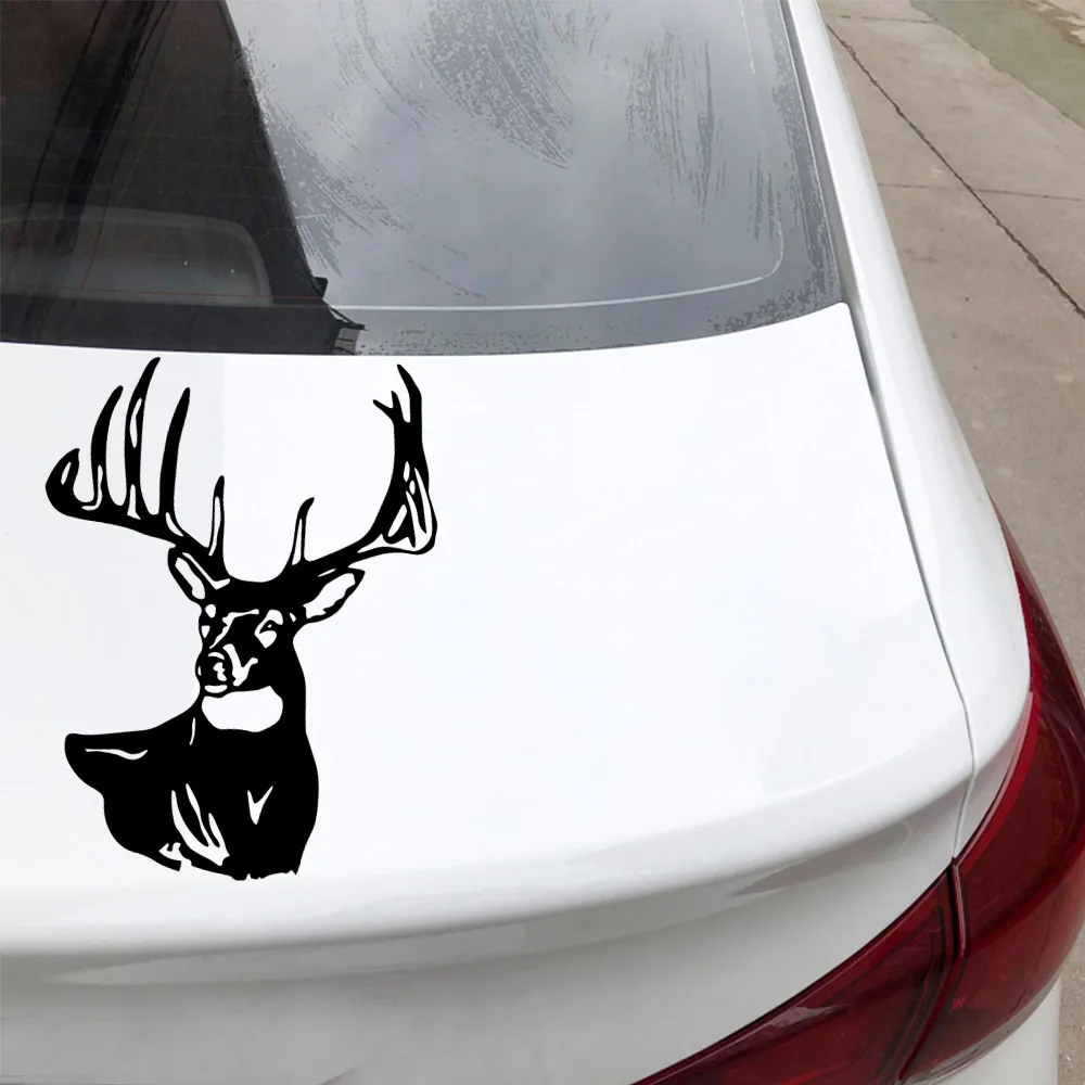 Hunting theme Reindeer Vinyl Deer head Auto Sticker Car Stickers Window Decal Art Pattern Body Waterproof