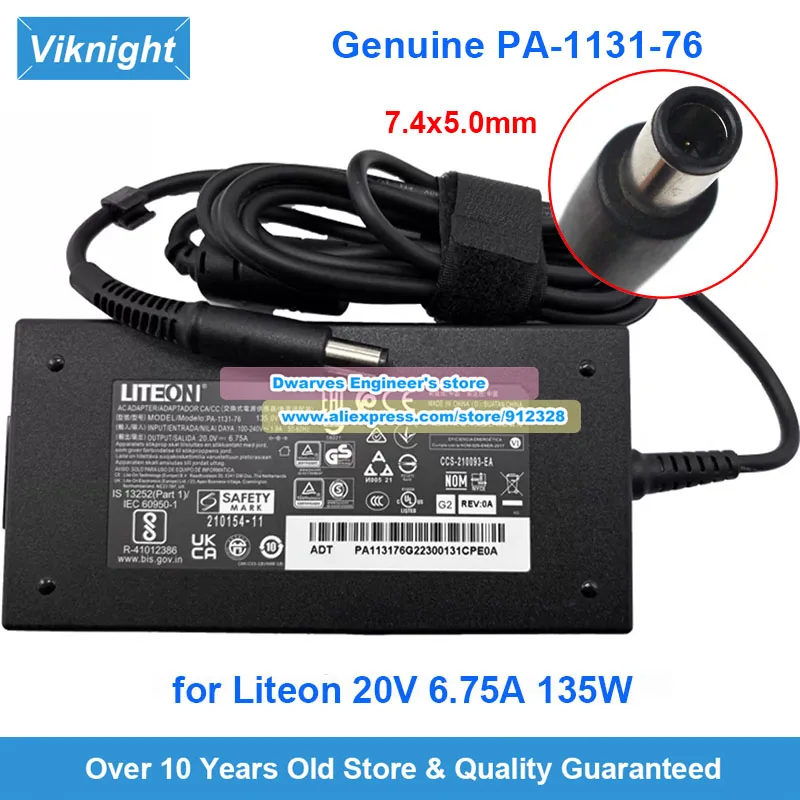 

Genuine PA-1131-72 AC Adapter 20V 6.75A PA-1131-76 for Kensington SD5000T THUNDERBOLT 3 DOCK SD400T DOCKING STATION DOCK430