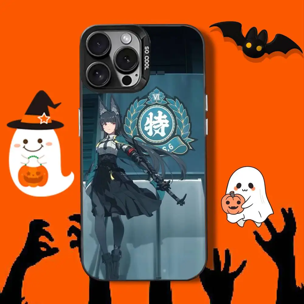 Casing HP Anime M-Miyabi Hoshimi Untuk iPhone 16,12,13,17,15,1,11,Mini,Pro,SE,XS,MAX, Penutup Silikon Hitam Matte