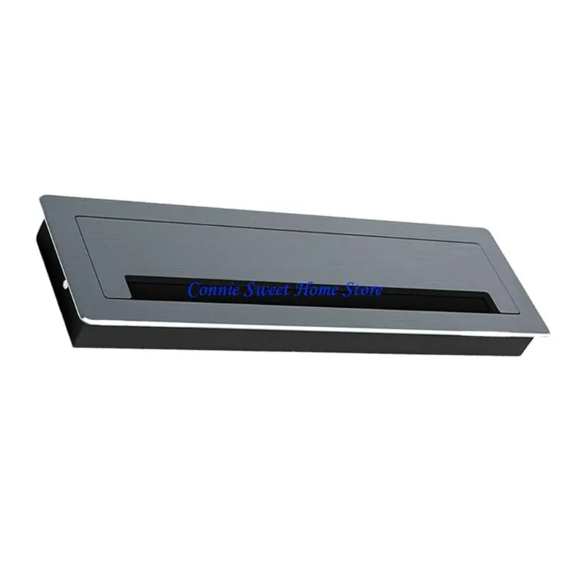 LXAF Thickening Desk Cable Management Grommets with Brush Homes Office Cord Organizes Inserts Rectangle Cable Hole Covers