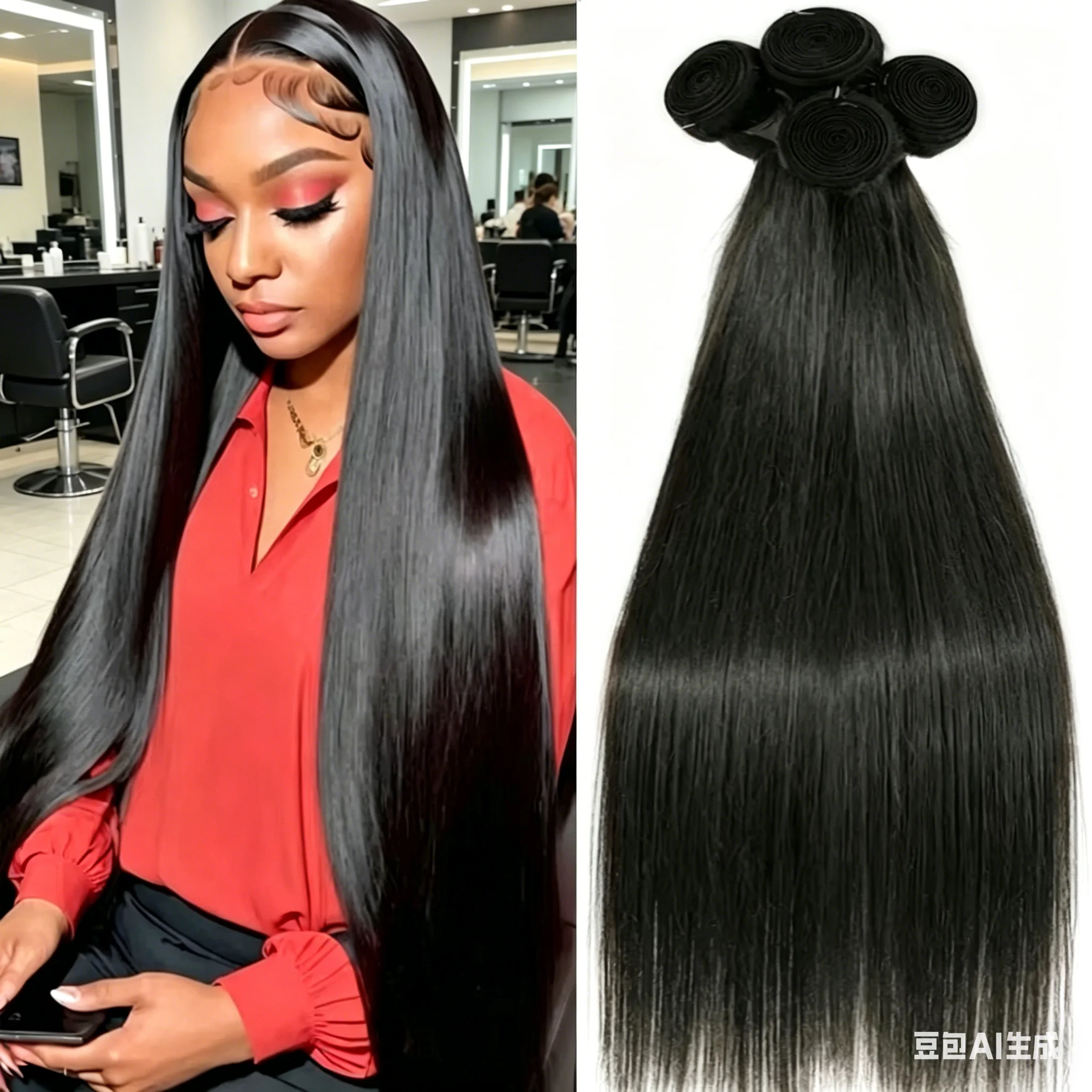 

Smilegirl 26Inch Human Hair Bundles Brazilian Raw Hair Weave Bundles 38 40 Inch Straight Human Hair Bundles Hair Extensions