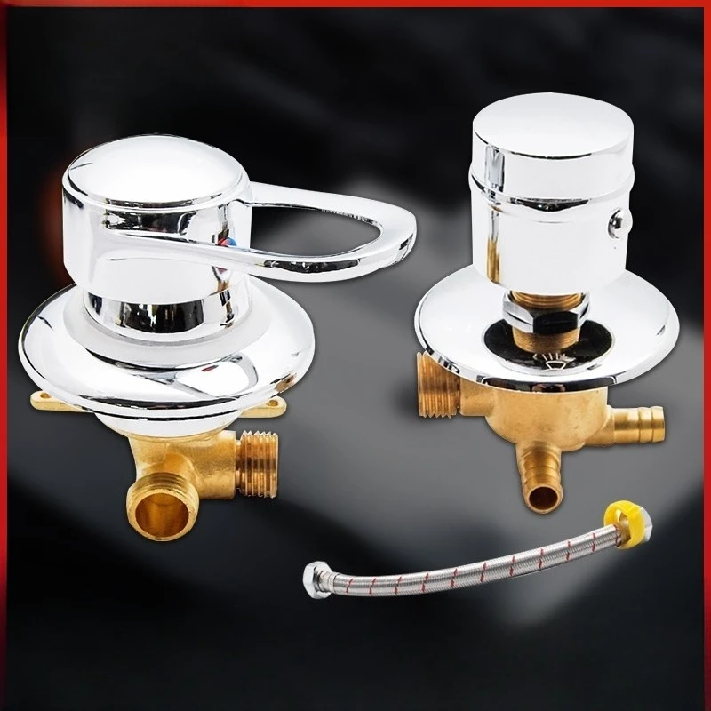 Shower Faucet Bathroom Cold & Hot Water Mixing Valve 1/2in Faucet Two-way Three-way Four-way Five-way Gear Switch