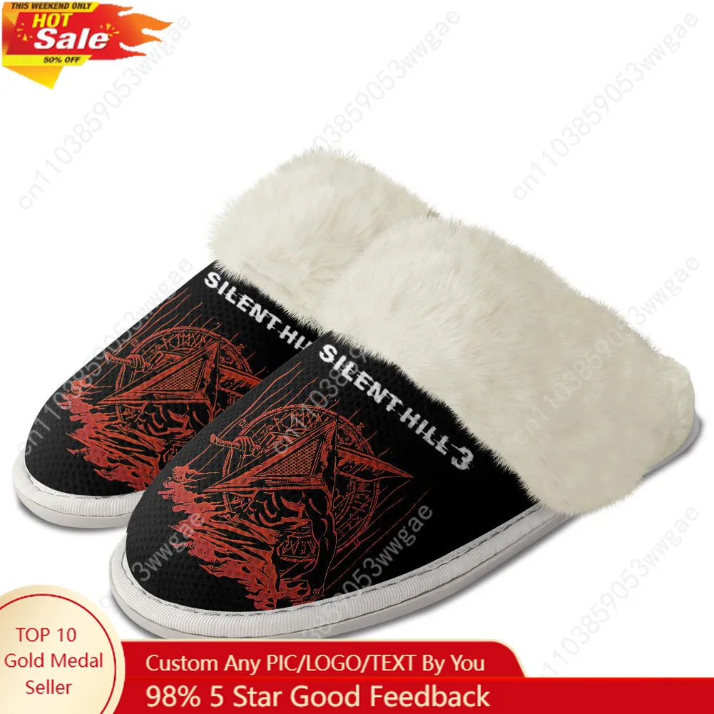 

Silent Hill 3 Plush Slippers Warm Shoes Mens Womens Home Plush Slipper Cotton Bedroom Fashion Tailor-made Thermal Light Slippers
