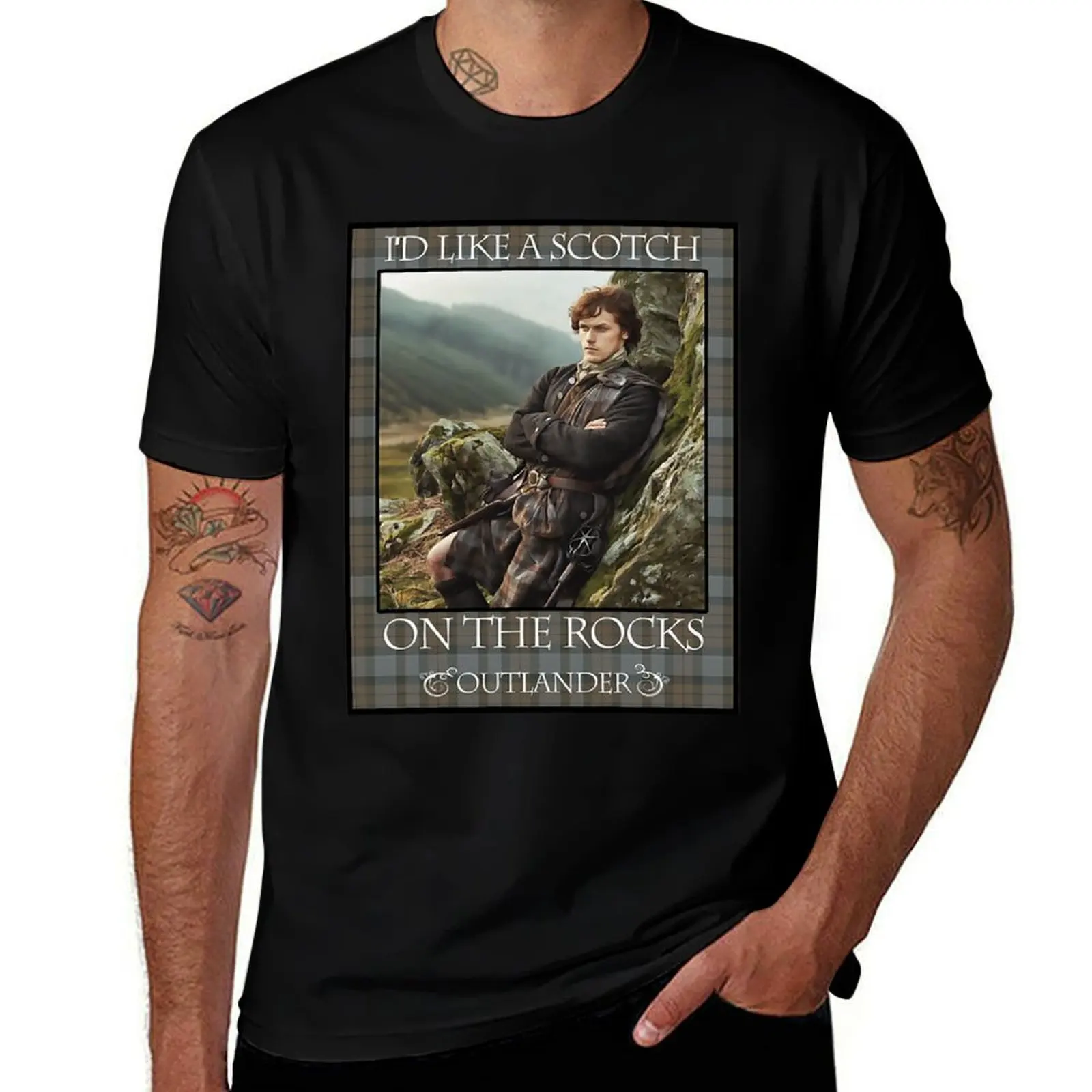 Outlander On Starz T-Shirt Large Size Casual Tee Shirt T-Shirt